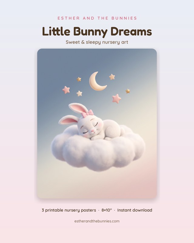 Little Bunny Dreams – set of 3
